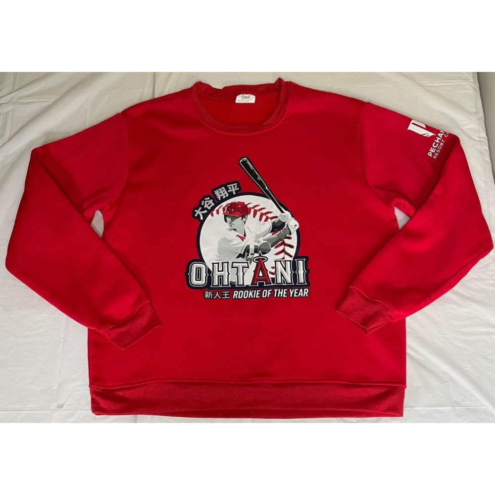 Anaheim Angels Sweatshirt Shohei Ohtani Rookie of the Year Promo Mens XL